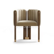 Italienische Vintage -Kamel -Samt Stoff einzelne Crawford -Stühle